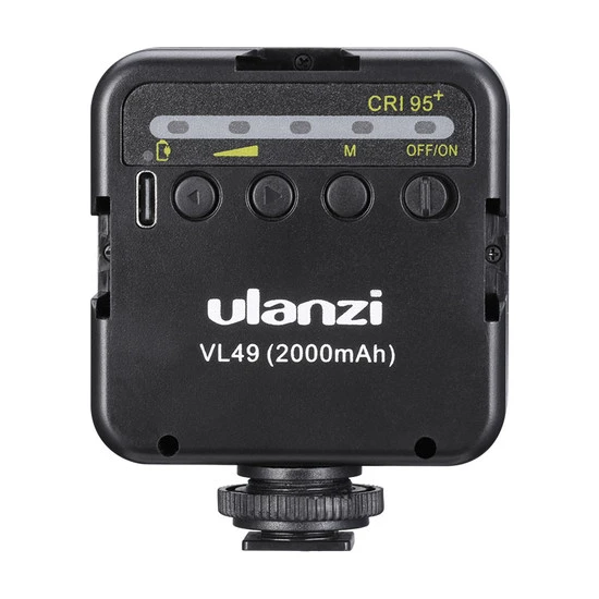 Ulanzi VL49 Mini LED Video Vlogger Işık - Siyah (Yurt Dışından)