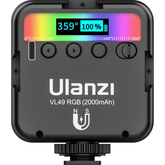 Ulanzi VL49 Mini Rgb LED Video Işığı - Siyah (Yurt Dışından)