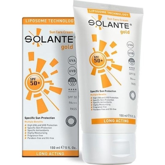 Solante Gold 150 ml Güneş Koruyucu Krem SPF 50 Tüm Cilt Tipleri İçin Suya Dayanıklı Formül