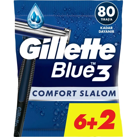 Gillette Blue3 Slalom Kullan At Tıraş Bıçağı 8'li