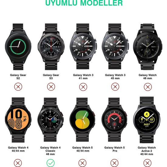 Kip GSM Samsung Galaxy Watch 4 Classic 46MM Uyumlu Kordon Fiyatı
