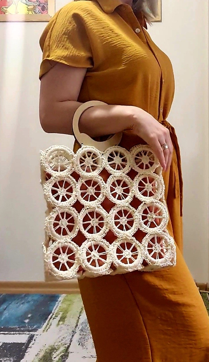 Zuviel Deco Hasır El Yapımı Tasarım Çanta görsel 5