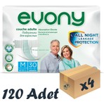 EVONY Belbantlı Yetişkin Hasta Bezi Medium 4 Paket 120 Adet