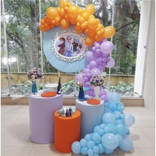 Eğlence Marketi Pastel Balon Zincir Frozen Konsepte Uygun