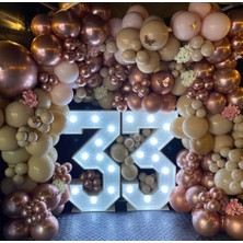 Eğlence Marketi Krom Pembe ve Ten Rengi Balon Zinciri 100 Adet