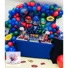 Eğlence Marketi 100 Adet Pj Maskeliler Temalı Balon ve 5 Metre Balon Zinciri
