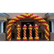 Eğlence Marketi 100 Adet Galatasaray Temalı Balon ve 5 Metre Balon Zinciri