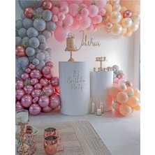 Eğlence Marketi Krom Balon Pastel Balon Özel Gün Konsept Balon Zinciri