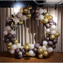 Eğlence Marketi Krom Gold Çikolata Kahve ve Beyaz Balon Zinciri  100 Adet