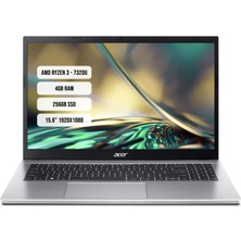 Acer Aspire 3 A315-24 Amd Ryzen 3 7320U 4GB 256GB SSD Freedos 15.6" FHD Taşınabilir Bilgisayar NX.KDEEY.004