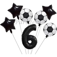 Parti Station Futbol Konsept Balon Set Maç Konsept Doğum Günü Set Yaş Balon Set