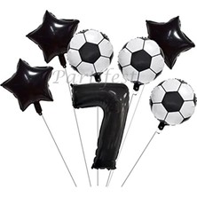 Parti Station Futbol Konsept Balon Set Maç Konsept Doğum Günü Set Yaş Balon Set