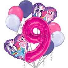 Parti Station My Little Ponny Balon Set My Little Ponny  Folyo Balon Set Konsept Doğum Günü Set Yaş Balon