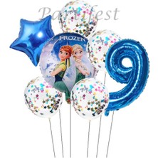 Parti Station Frozen  Balon Set Karlar Ülkesi Folyo Balon Set Konsept Doğum Günü Set Yaş Balon