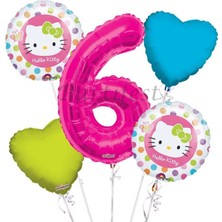 Parti Station Hello Kitty Balon Set Hello Kitty Folyo Balon Set Konsept Doğum Günü Set Yaş Balon