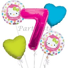 Parti Station Hello Kitty Balon Set Hello Kitty Folyo Balon Set Konsept Doğum Günü Set Yaş Balon