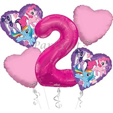 Parti Station My Little Ponny Balon Set Balon Folyo Set My Little Ponny Konsept Doğum Günü Set Yaş Balon