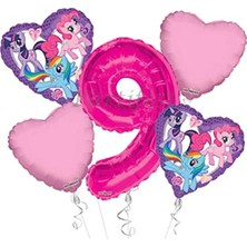 Parti Station My Little Ponny Balon Set Balon Folyo Set My Little Ponny Konsept Doğum Günü Set Yaş Balon