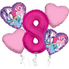Parti Station My Little Ponny Balon Set Balon Folyo Set My Little Ponny Konsept Doğum Günü Set Yaş Balon