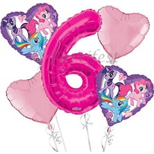 Parti Station My Little Ponny Balon Set Balon Folyo Set My Little Ponny Konsept Doğum Günü Set Yaş Balon