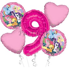 Parti Station My Little Ponny Balon Set Balon Folyo Set My Little Ponny Konsept Doğum Günü Set Yaş Balon