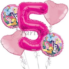 Parti Station My Little Ponny Balon Set Balon Folyo Set My Little Ponny Konsept Doğum Günü Set Yaş Balon