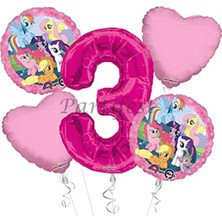 Parti Station My Little Ponny Balon Set Balon Folyo Set My Little Ponny Konsept Doğum Günü Set Yaş Balon