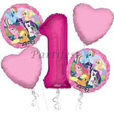 Parti Station My Little Ponny Balon Set Balon Folyo Set My Little Ponny Konsept Doğum Günü Set Yaş Balon
