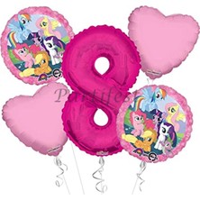 Parti Station My Little Ponny Balon Set Balon Folyo Set My Little Ponny Konsept Doğum Günü Set Yaş Balon