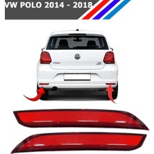 Otozet - Vw Polo Arka Tampon Reflektörü Sol ve Sağ Takıım 2014-2018 6R0945105C