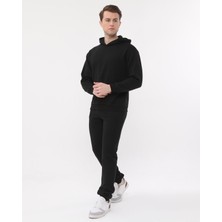 NO979 Unisex Siyah Kapüşonlu Sweatshirt