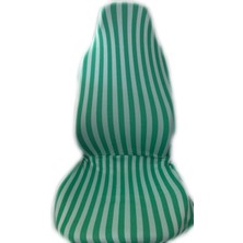 Zifona Cıtroen C1 Zebra Desenli Oto Koltuk Kılıfı Çizgili Servis Kılıfı Yeşil