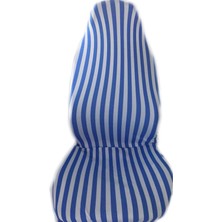 Zifona Seat Cordoba Zebra Desenli Oto Koltuk Kılıfı Çizgili Servis Kılıfı Mavi