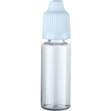 Güvenç Ambalaj 100 Adet - 30ML Şeffaf Plastik Likit Şişesi - Iğne Uclu Damlalıklı Pet Şişe, Beyaz Kapaklı