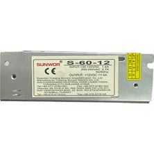 60w-12v-5A Yüksek Verimli Güç Kaynağı SMPS