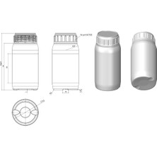 Güvenç Ambalaj 100 Adet - 250ml Beyaz Polietilen Tarım Şişesi