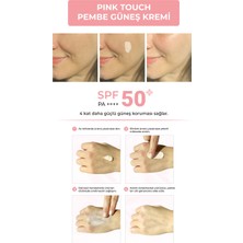 Sinoz Pink Touch SPF 50 Cilt Aydınlatıcı Ton Eşitleyici Pembe Yüz Güneş Kremi 50 ML Tüm Ciltler için