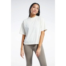 Reebok cl Rbk Nd Boxy Tee Kırık Beyaz Kadın Kısa Kol T-Shirt