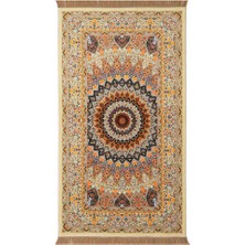 Bursa İpek Sarı Bambu Halı Seccade