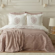 Karaca Home Tugba 8 Parça Private Çeyiz Seti Pudra Desenli Polyester Kumaş Çift Kişilik Yatak Örtüsü