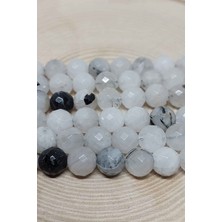 Yaşam Tohumu Beril Taşı (Rutil Kuvars) Faset Kesim Dizi 8mm