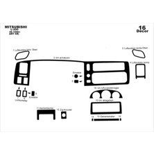 meriç cockpit design Meriç® Mitsubishi L200 Ön Torpido Kaplama Maun 16 Parça 1996-2007