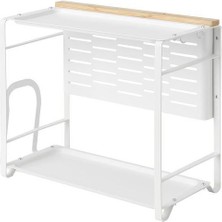 IKEA Bambu Tezgah Üstü Düzenleyici,meridyendukkan Beyaz, 40X21 cm Mutfak Organizatörü