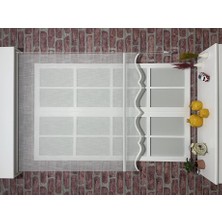 Stil Perde Tül Stor  ( Beyaz - Etek Dilimli )