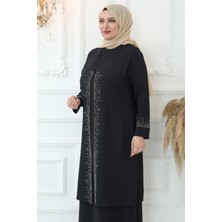 Amine Hüma Filiz Tesettür Abiye Siyah
