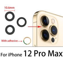 Tkgz Iphone 12 Pro Max Arka Kamera Camı Lens Yapışkanlı