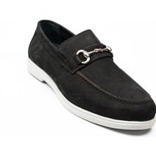 Nobel 1078 Siyah Nubuk Deri Erkek Günlük Ayakkabı