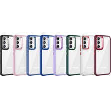 ZORE Galaxy A54 Kılıf Zore Flora Buton, Kenar Çevresi Renkli Kılıf