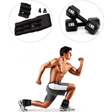 Spor Byfit Siyah El Veya Ayak Bileği Ağırlığı + 1 kg Dambıl Set Hediyeli