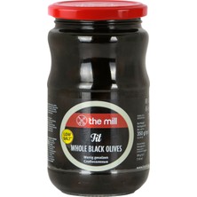 The Mill Fit Siyah Zeytin 350 g Cam Kavanoz - Süzme Ağırlık: 200 g - Maks. %2 Tuz - Çekirdekli - Kendi Salamurasında - Kuzey Ege Bölgesi Zeytinleri